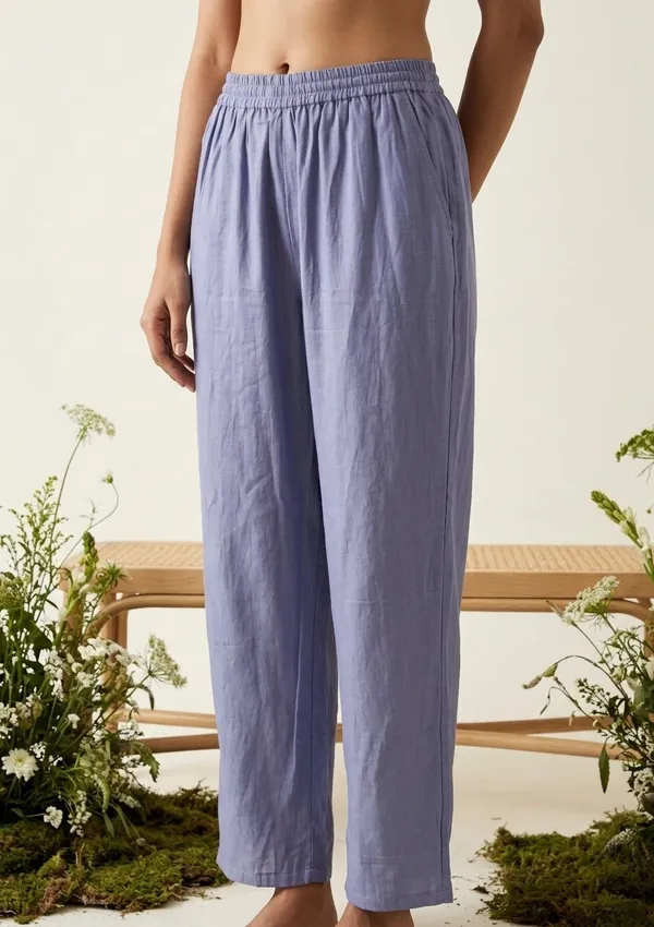 Light_Lavender_Soft_Raw_Silk_Threadwork_A_Line_Kurta_With_Pant_Regular_And_Dupatta