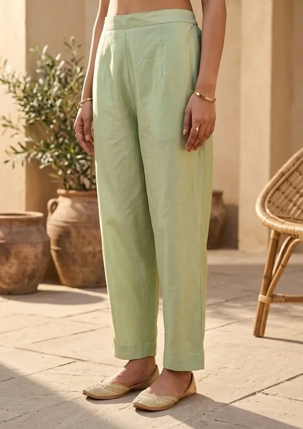 Pista_Green_Chanderi_Threadwork_Straight_Kurta_With_Pant_Regular_And_Dupatta