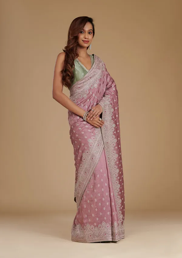 Mauve_Silk_Silver_Zariwork_Saree_With_Matching_Blouse_Piece