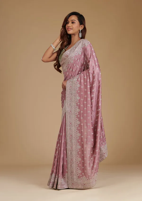 Mauve_Silk_Silver_Zariwork_Saree_With_Matching_Blouse_Piece