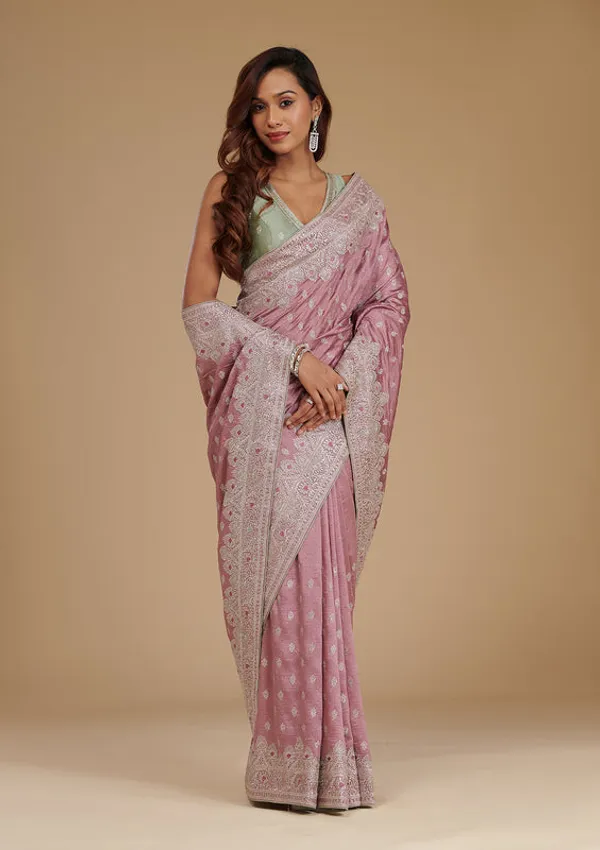 Mauve_Silk_Silver_Zariwork_Saree_With_Matching_Blouse_Piece