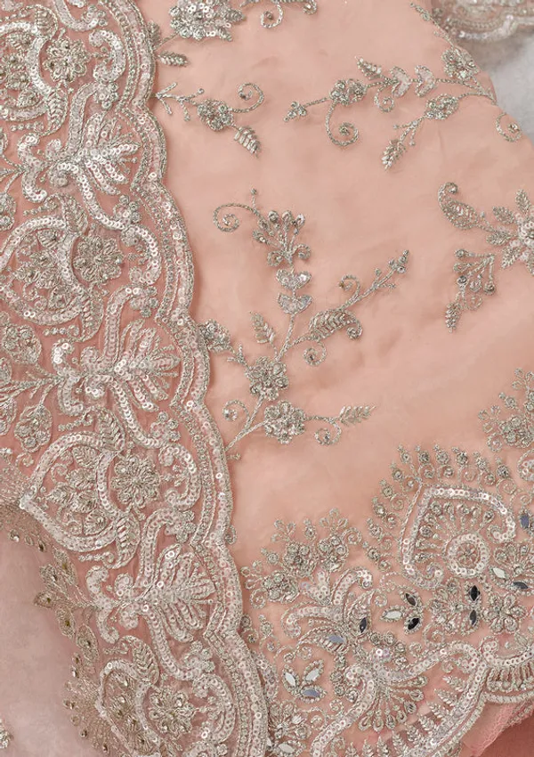 Peach_Tissue_Threadwork_Unstitched_Dress_Material_With_Matching_Bottom_And_Dupatta