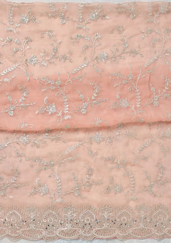 Peach_Tissue_Threadwork_Unstitched_Dress_Material_With_Matching_Bottom_And_Dupatta