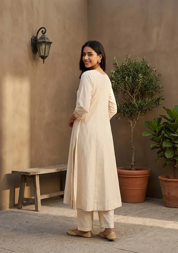 Cream_Soft_Raw_Silk_Silver_Zariwork_Anarkali_Kurta_With_Pant_Regular_And_Dupatta