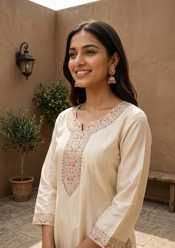 Cream_Soft_Raw_Silk_Silver_Zariwork_Anarkali_Kurta_With_Pant_Regular_And_Dupatta