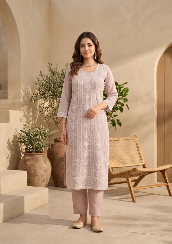 Mauve_Threadwork_Straight_Kurta_With_Pant_Regular_And_Dupatta