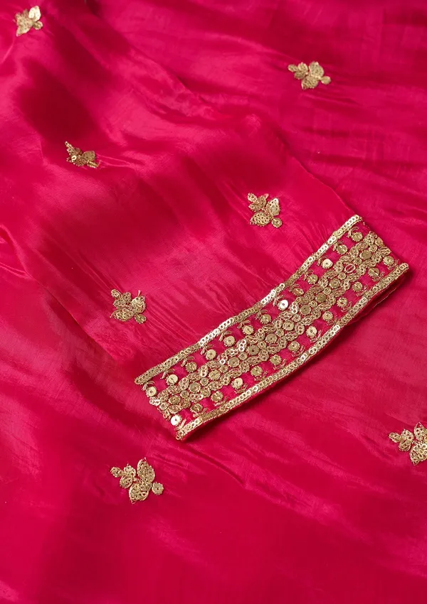 Magenta_Pink_Sequins_Crepe_Readymade_Salwar_Suit