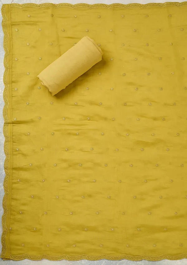 Lime_Green_Semi_Crepe_Threadwork_Unstitched_Dress_Material_With_Matching_Bottom_And_Dupatta