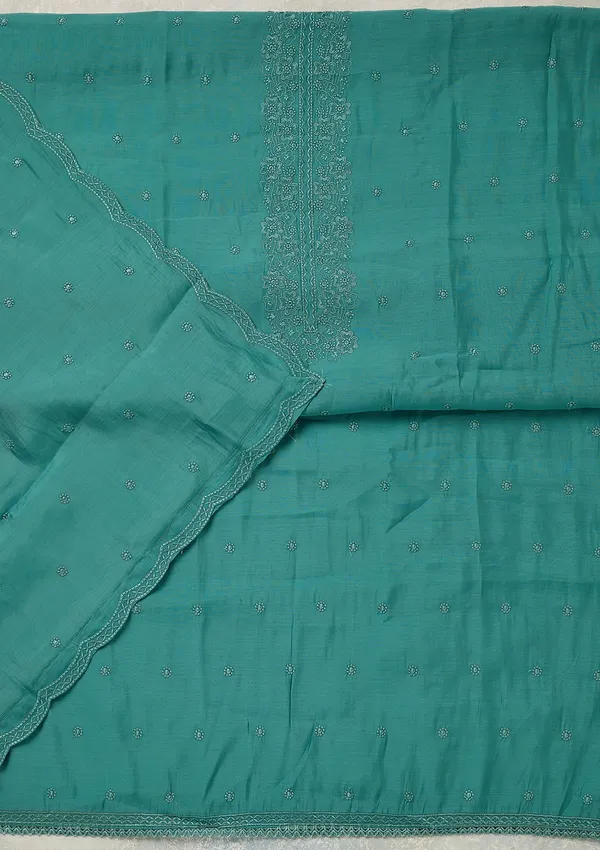Blue_Semi_Crepe_Threadwork_Unstitched_Dress_Material_With_Matching_Bottom_And_Dupatta