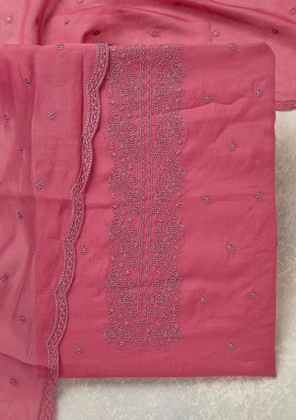 Pink_Semi_Crepe_Threadwork_Unstitched_Dress_Material_With_Matching_Bottom_And_Dupatta