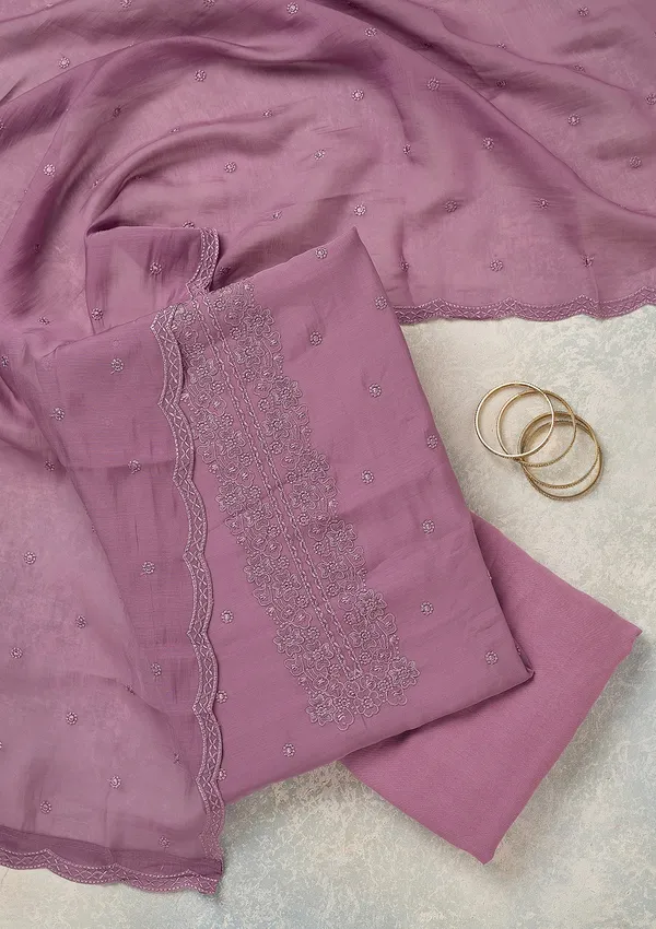 Lavender_Semi_Crepe_Threadwork_Unstitched_Dress_Material_With_Matching_Bottom_And_Dupatta