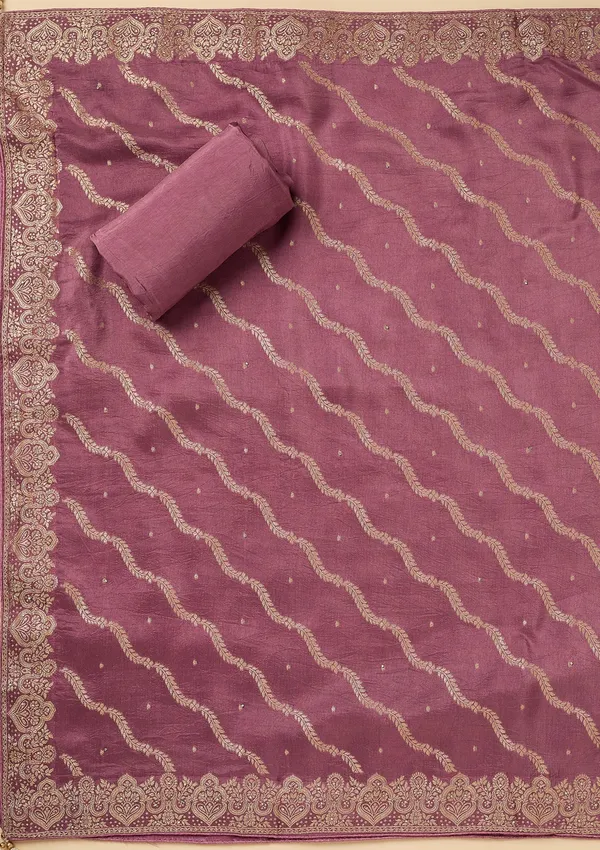 Mauve_Dola_Silk_Gold_Stonework_Unstitched_Dress_Material_With_Matching_Bottom_And_Dupatta