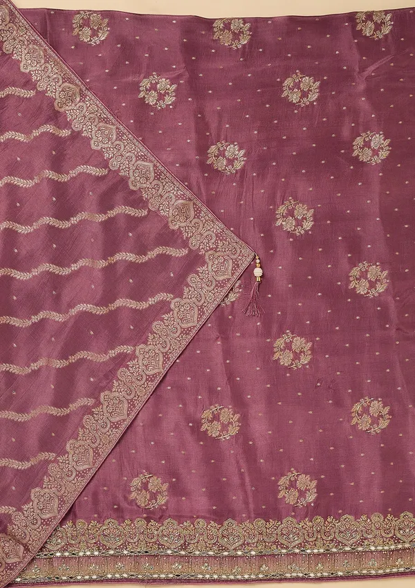 Mauve_Dola_Silk_Gold_Stonework_Unstitched_Dress_Material_With_Matching_Bottom_And_Dupatta