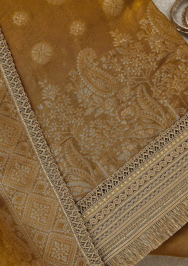 Mustard_Dola_Silk_Gold_Zariwork_Unstitched_Dress_Material_With_Matching_Bottom_And_Dupatta
