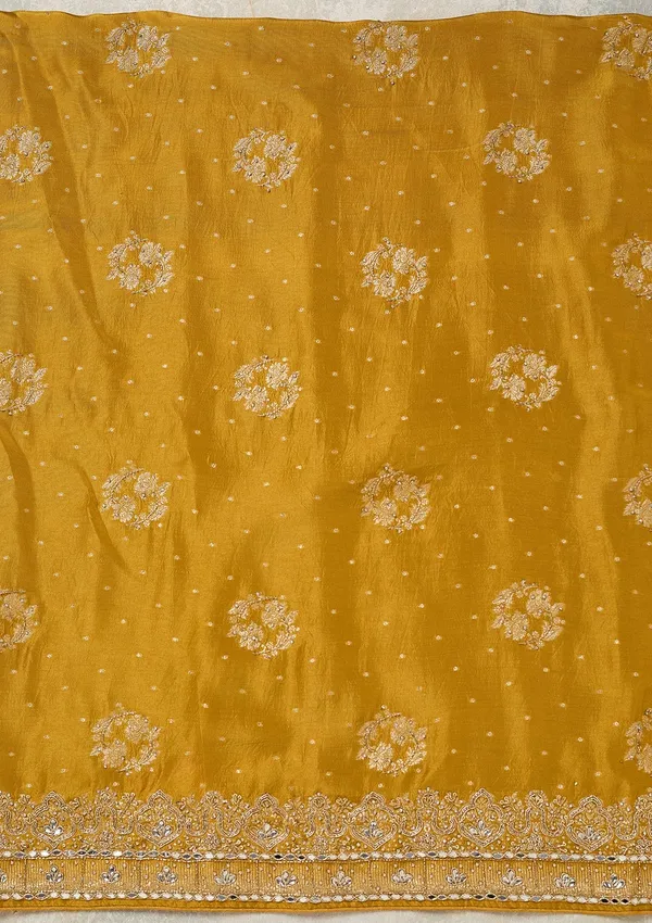 Mustard_Dola_Silk_Gold_Stonework_Unstitched_Dress_Material_With_Matching_Bottom_And_Dupatta