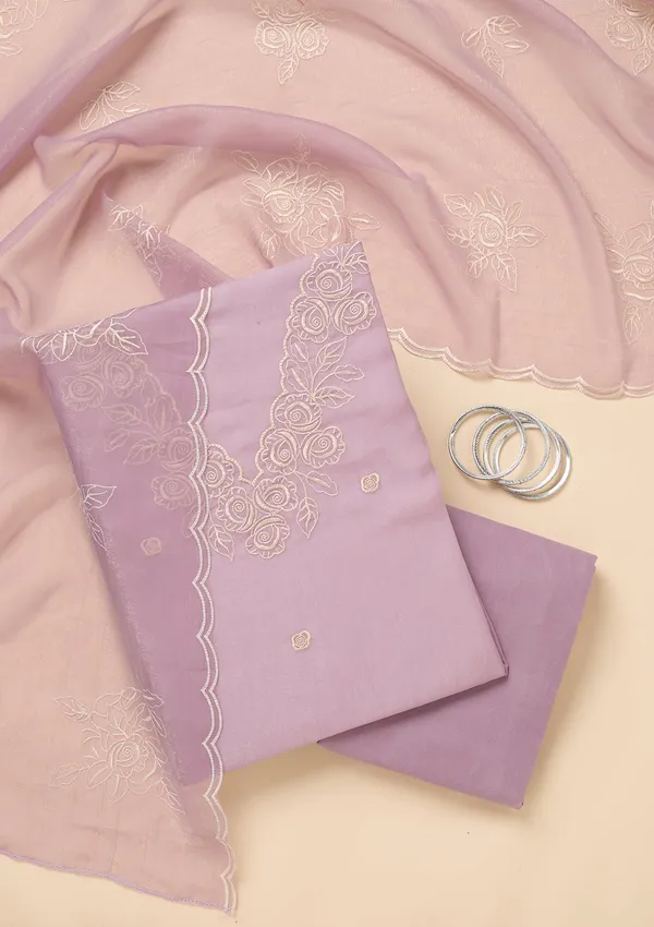 Lavender_Tissue_Threadwork_Unstitched_Dress_Material_With_Matching_Bottom_And_Dupatta
