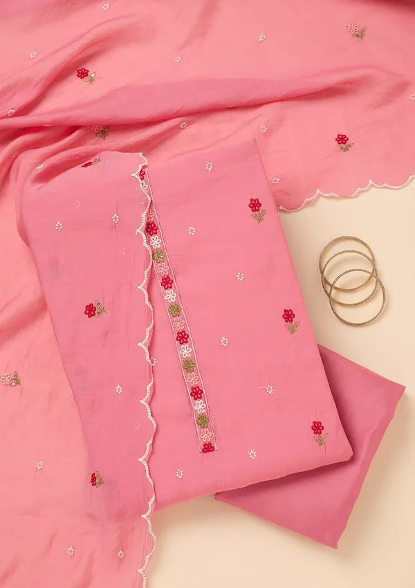 Pink_Chanderi_Threadwork_Unstitched_Dress_Material_With_Matching_Bottom_And_Dupatta