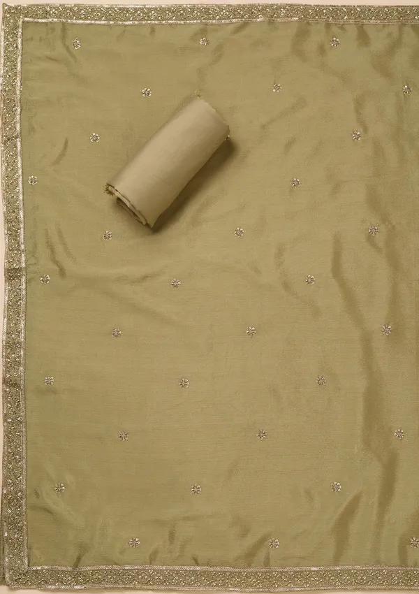Pista_Green_Dola_Silk_Gold_Zariwork_Unstitched_Dress_Material_With_Matching_Bottom_And_Dupatta