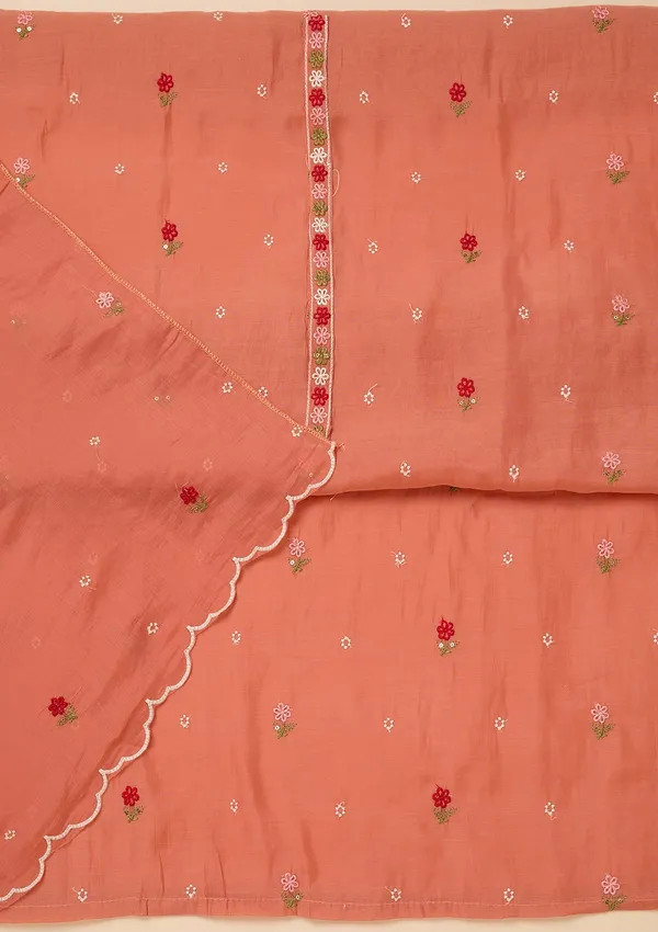 Peach_Chanderi_Threadwork_Unstitched_Dress_Material_With_Matching_Bottom_And_Dupatta