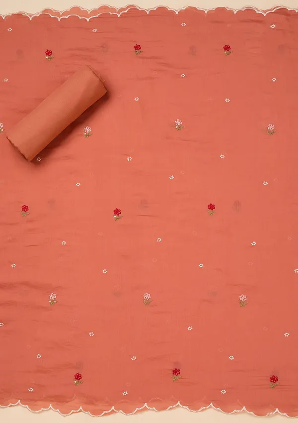 Peach_Chanderi_Threadwork_Unstitched_Dress_Material_With_Matching_Bottom_And_Dupatta