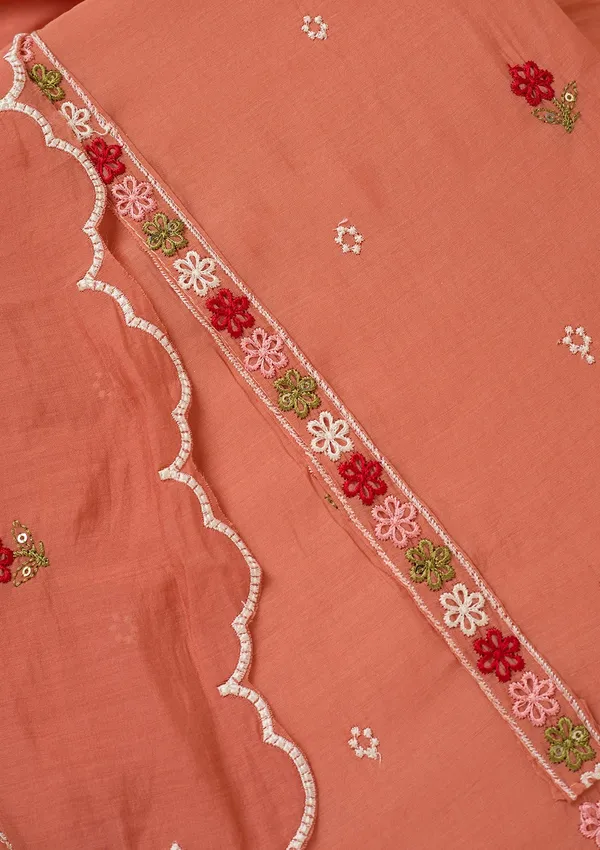 Peach_Chanderi_Threadwork_Unstitched_Dress_Material_With_Matching_Bottom_And_Dupatta