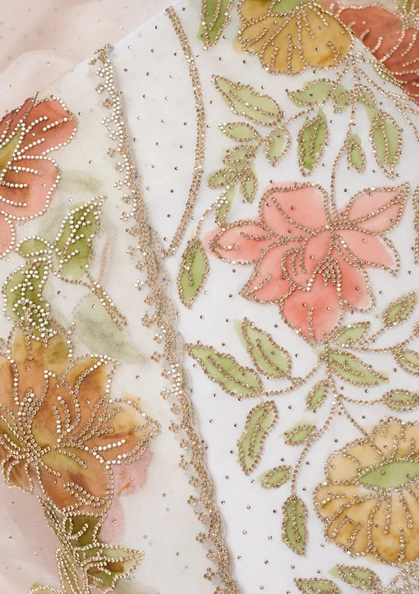 Off_White_Tissue_Gold_Stonework_Unstitched_Dress_Material_With_Matching_Bottom_And_Dupatta