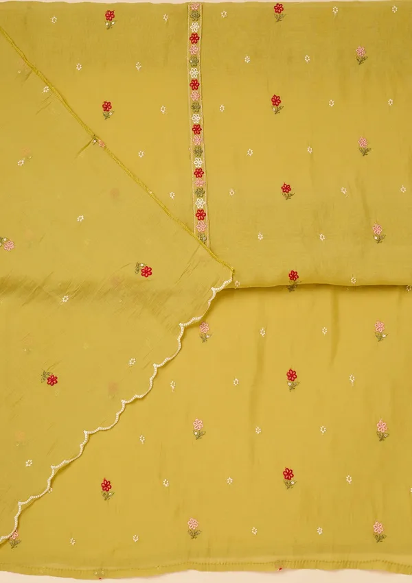 Lemon_Yellow_Chanderi_Threadwork_Unstitched_Dress_Material_With_Matching_Bottom_And_Dupatta