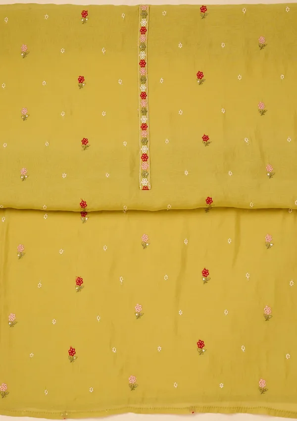 Lemon_Yellow_Chanderi_Threadwork_Unstitched_Dress_Material_With_Matching_Bottom_And_Dupatta