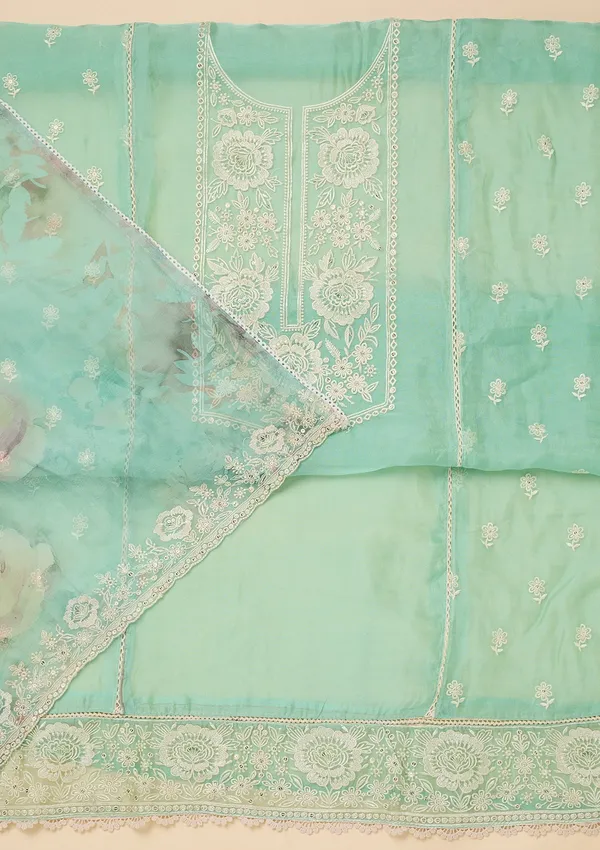 Sea_Green_Tissue_Threadwork_Unstitched_Dress_Material_With_Matching_Bottom_And_Dupatta