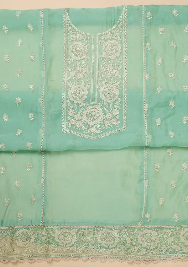 Sea_Green_Tissue_Threadwork_Unstitched_Dress_Material_With_Matching_Bottom_And_Dupatta