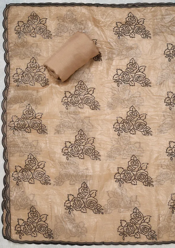 Beige_Tissue_Threadwork_Unstitched_Dress_Material_With_Matching_Bottom_And_Dupatta