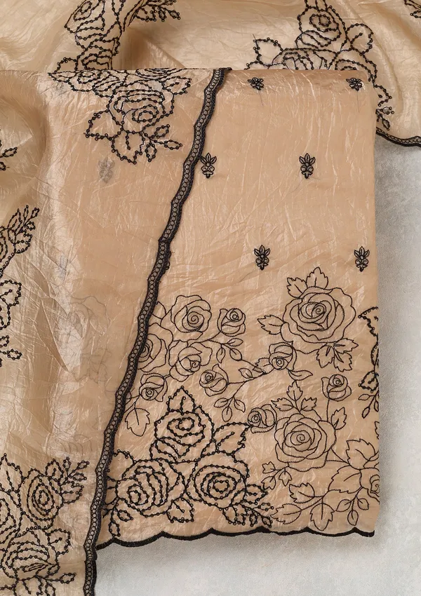 Beige_Tissue_Threadwork_Unstitched_Dress_Material_With_Matching_Bottom_And_Dupatta