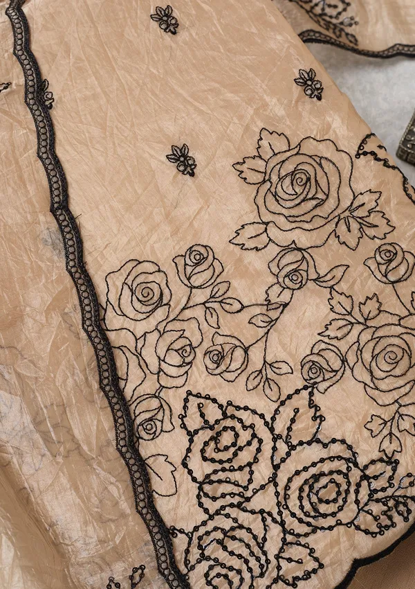 Beige_Tissue_Threadwork_Unstitched_Dress_Material_With_Matching_Bottom_And_Dupatta