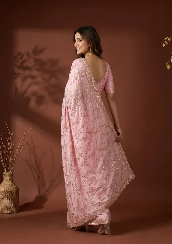 Baby_Pink_Tissue_Sequins_Saree_With_Matching_Blouse_Piece