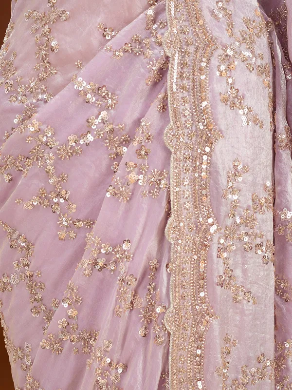 Lavender_Tissue_Sequins_Saree_With_Matching_Blouse_Piece