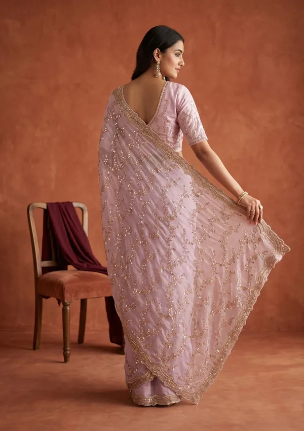 Lavender_Tissue_Sequins_Saree_With_Matching_Blouse_Piece