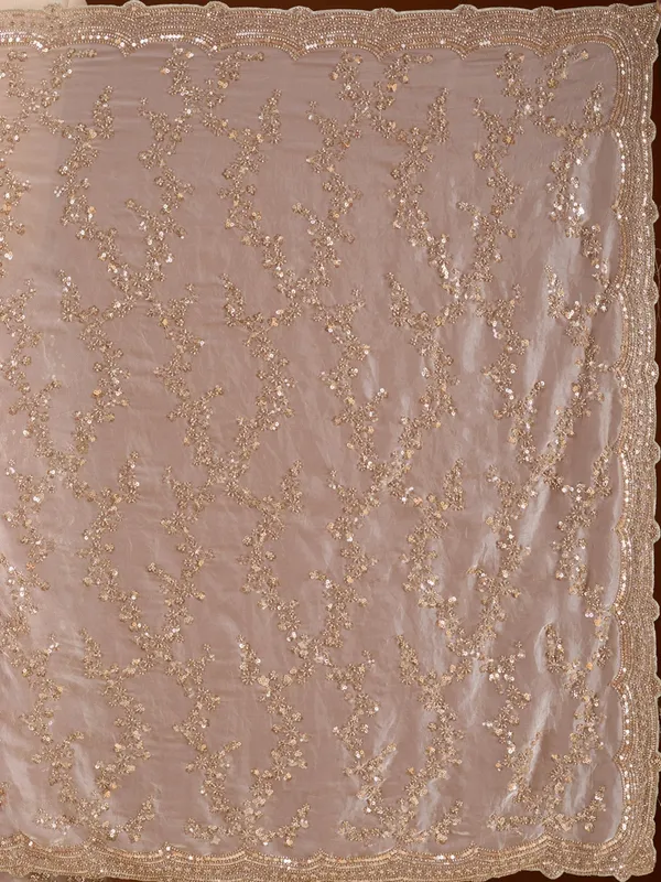 Beige_Tissue_Sequins_Saree_With_Matching_Blouse_Piece