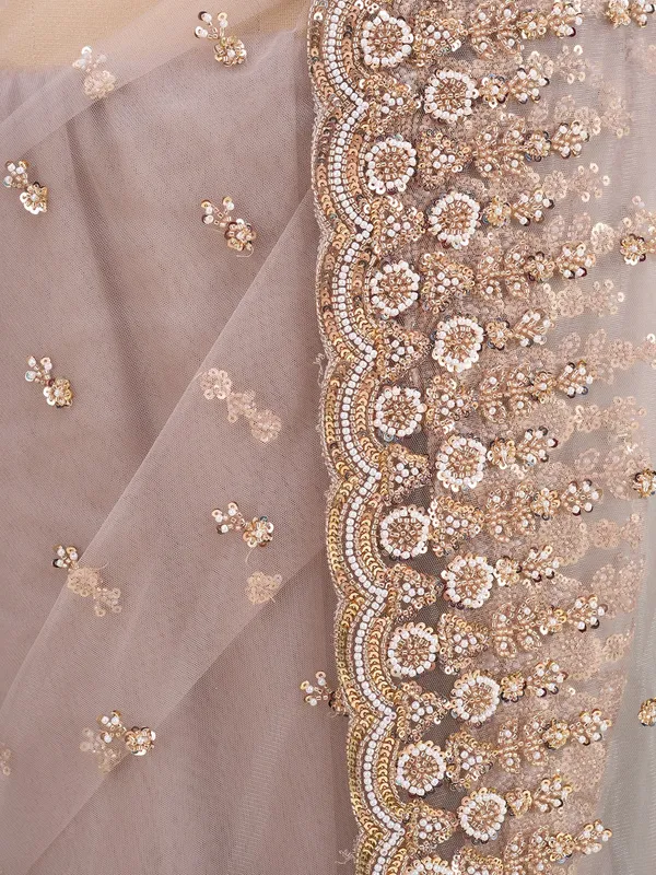 Mauve_Net_Sequins_Saree_With_Matching_Blouse_Piece