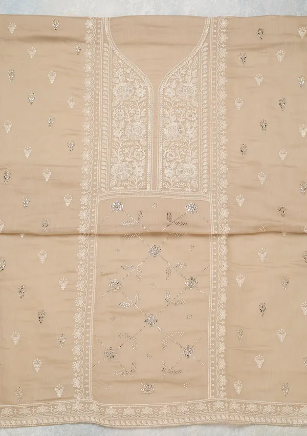 Brown_Threadwork_Cotton_Unstitched_Salwar_Suit