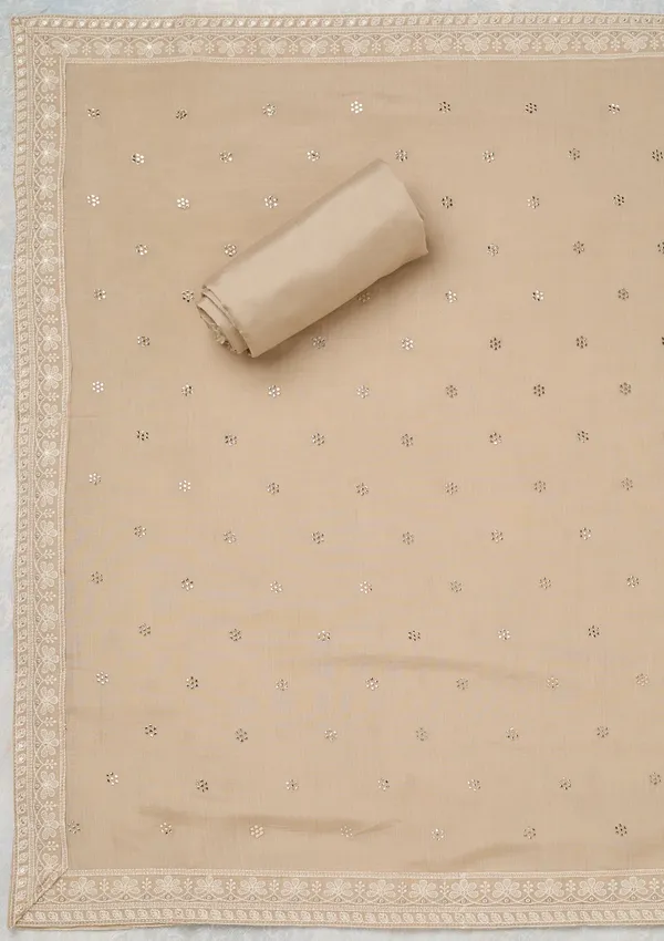 Brown_Threadwork_Cotton_Unstitched_Salwar_Suit