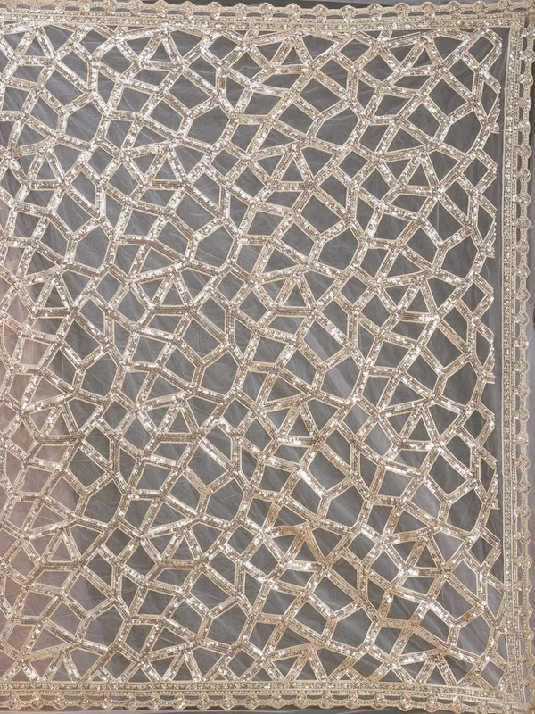 Lavender_Net_Sequins_Saree_With_Matching_Blouse_Piece