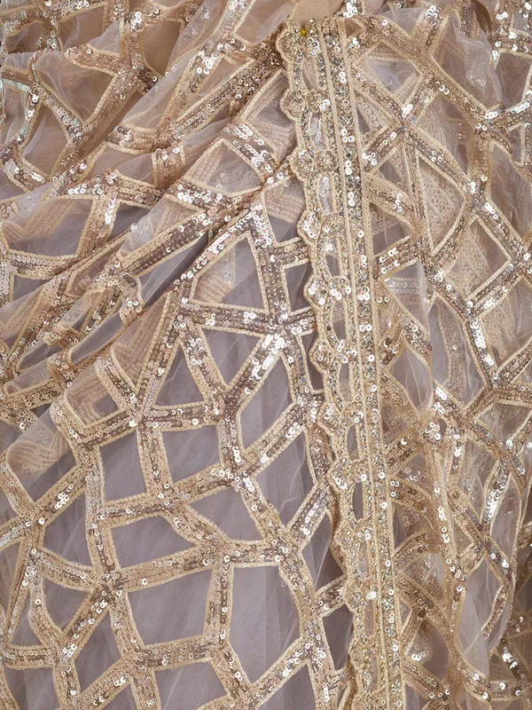 Lavender_Net_Sequins_Saree_With_Matching_Blouse_Piece