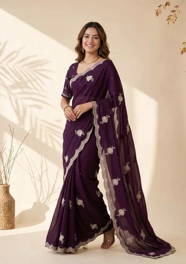 Purple_Soft_Raw_Silk_Gold_Zariwork_Saree_With_Matching_Blouse_Piece