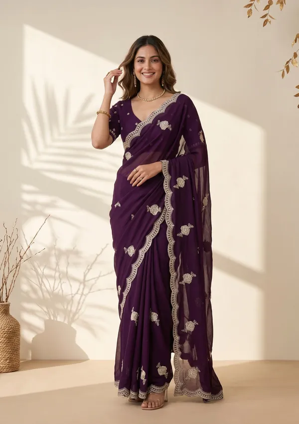 Purple_Soft_Raw_Silk_Gold_Zariwork_Saree_With_Matching_Blouse_Piece