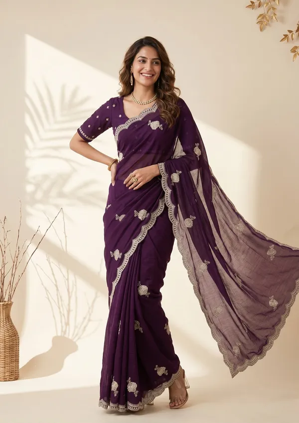 Purple_Soft_Raw_Silk_Gold_Zariwork_Saree_With_Matching_Blouse_Piece