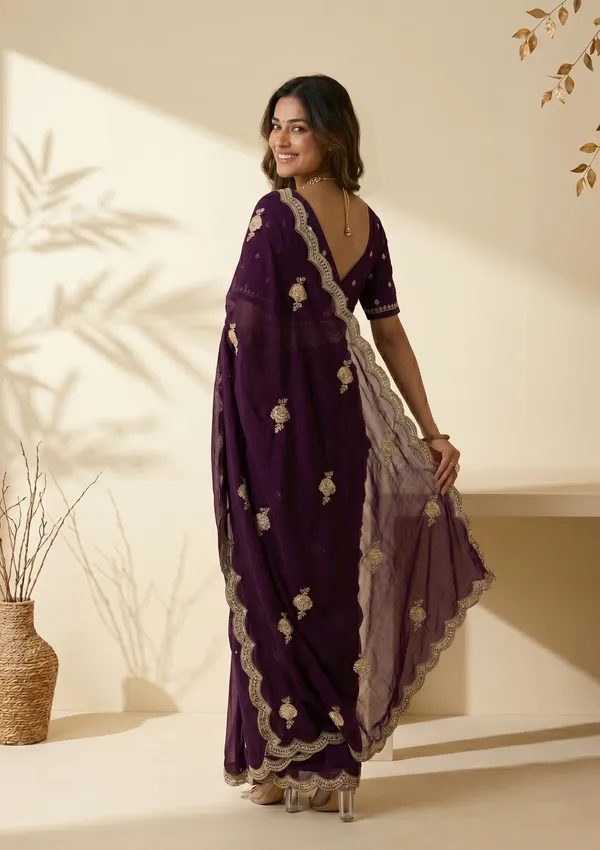 Purple_Soft_Raw_Silk_Gold_Zariwork_Saree_With_Matching_Blouse_Piece