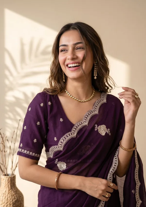Purple_Soft_Raw_Silk_Gold_Zariwork_Saree_With_Matching_Blouse_Piece