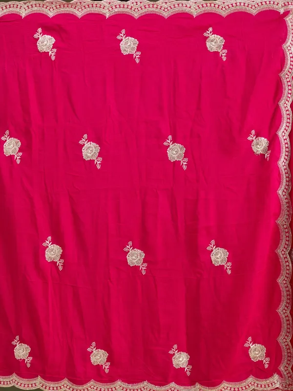 Rani_Pink_Soft_Raw_Silk_Gold_Zariwork_Saree_With_Matching_Blouse_Piece