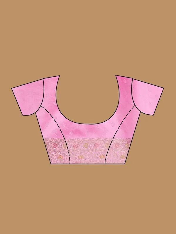 Baby_Pink_Silk_Buti_Saree_With_Matching_Blouse_Piece