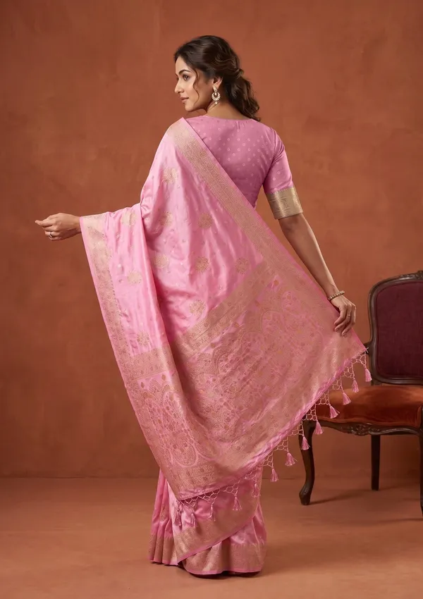 Baby_Pink_Silk_Buti_Saree_With_Matching_Blouse_Piece